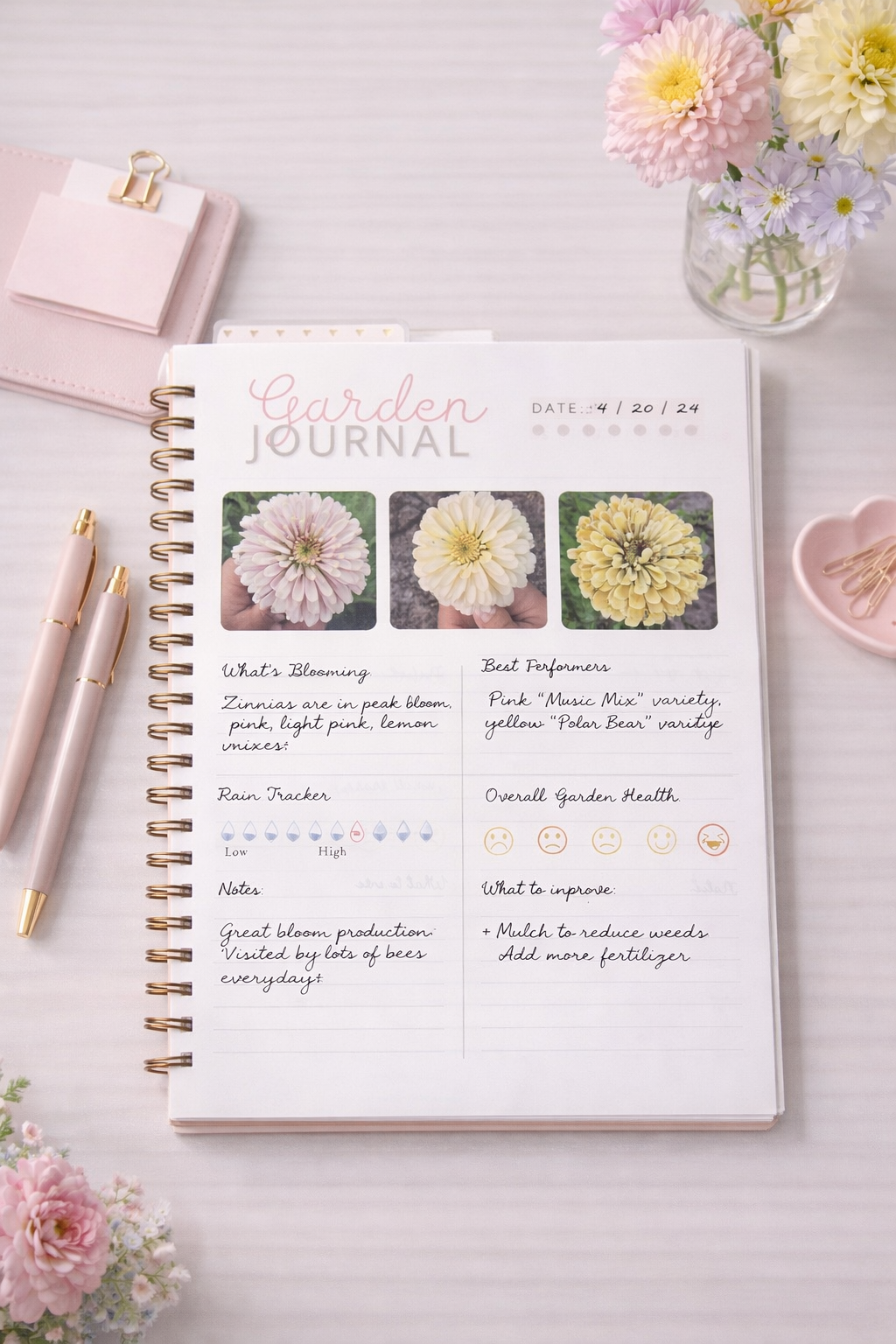 Garden Journal Planner Insert