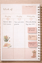 Dusty Rose Vertical Two Page Weekly Planner Insert printable
