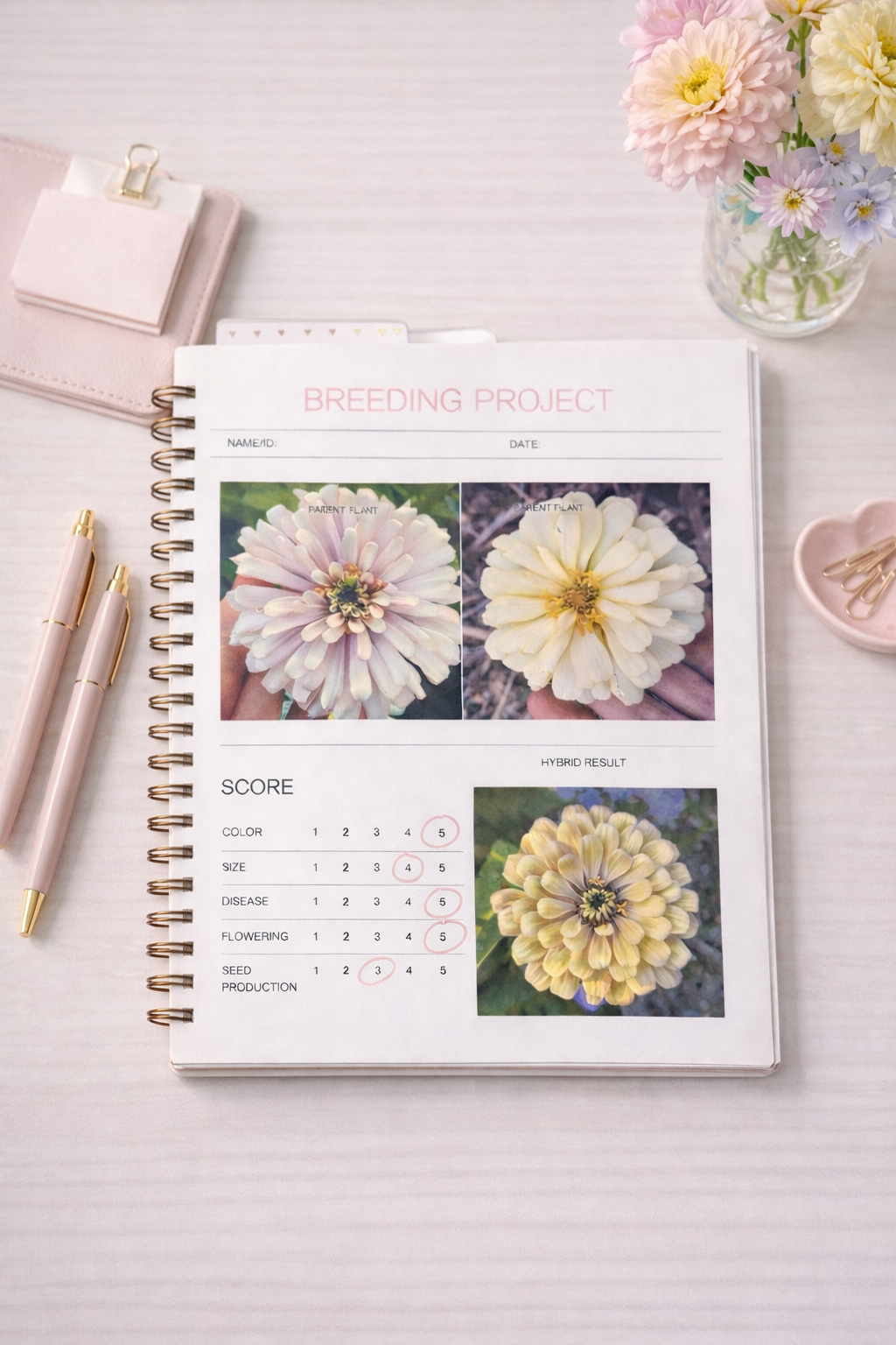 Breeding Project Printable Planner Insert