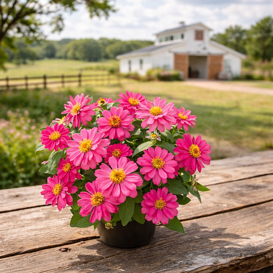 New! ‘Belize Double Rose’ Zinnia Seeds