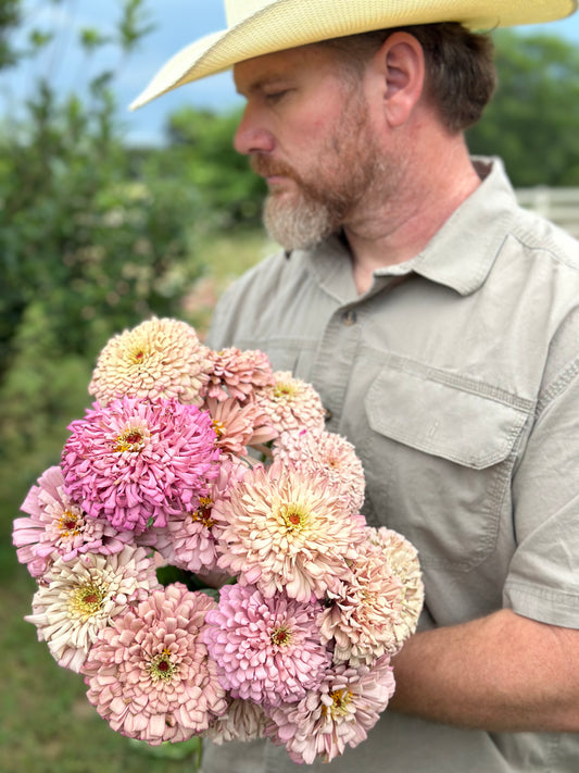 Pinks & Peach Mix Zinnia Seeds