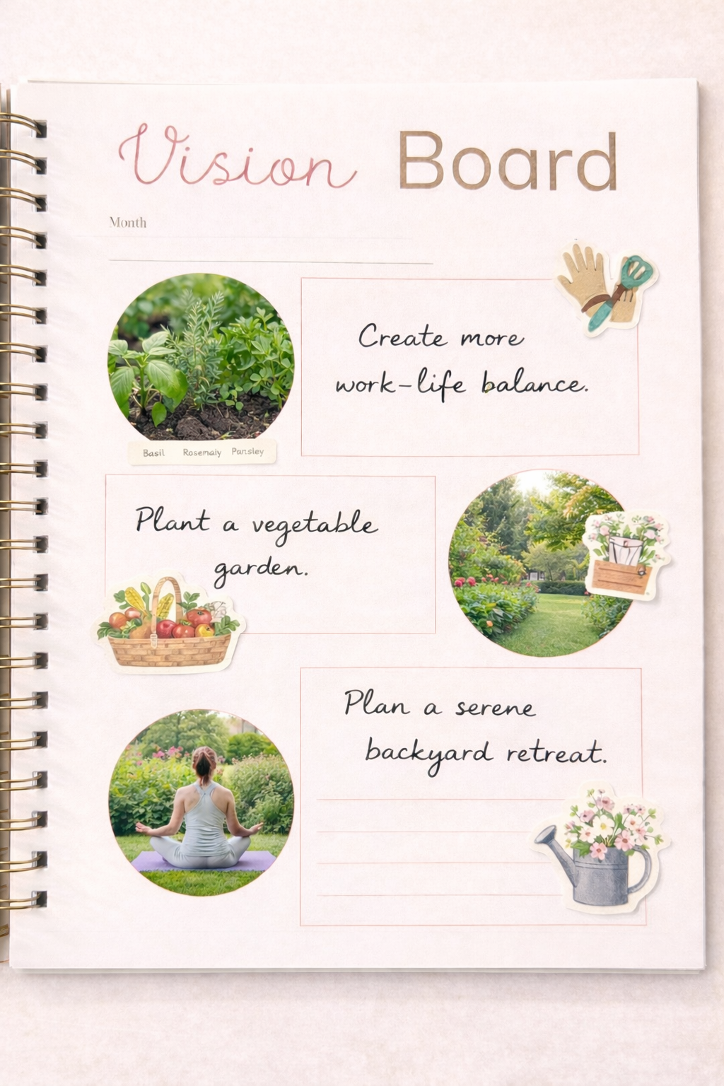 Dusty Rose Printable Planner Kit