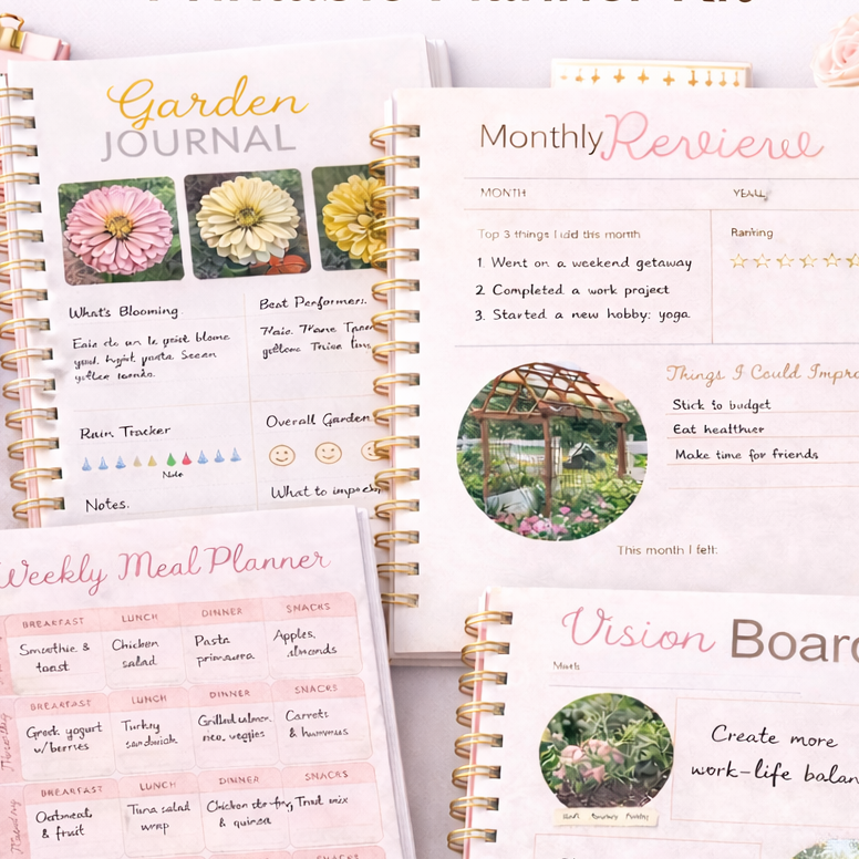 Dusty Rose Printable Planner Kit