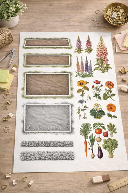 Garden Plans Printable Planner Insert